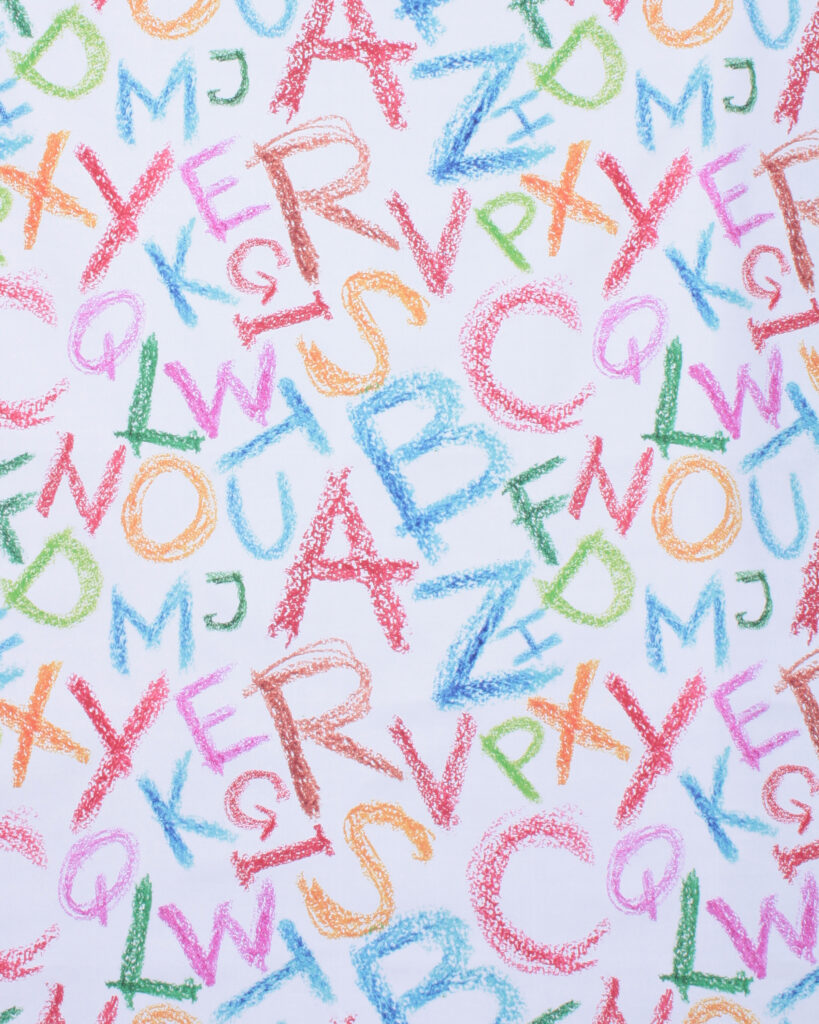 Colorful Alphabet Letters in Crayon