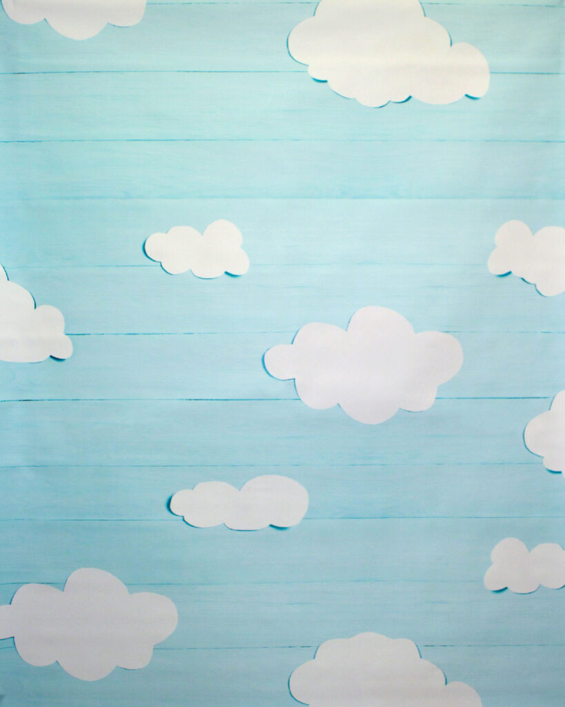 White Clouds on a Blue Background